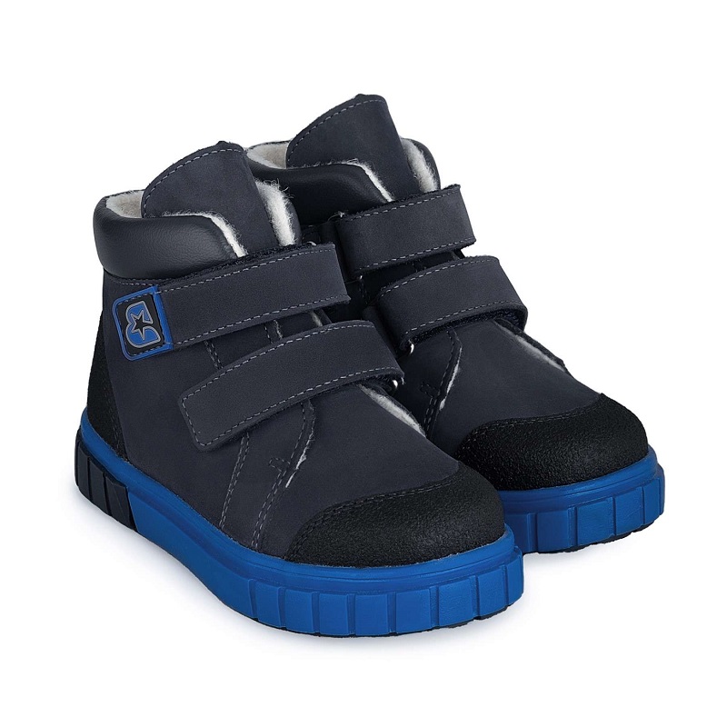 Ботинки Bottilini утепленные для мальчиков BL-270(24) темно-синие.