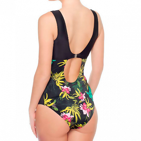 Купальник Camelia после мастэктомии 2383 черный/цветы. Изображение 2 из 2